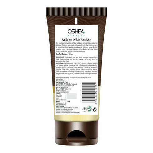 Oshea Herbals Radiance DTan Face Pack
